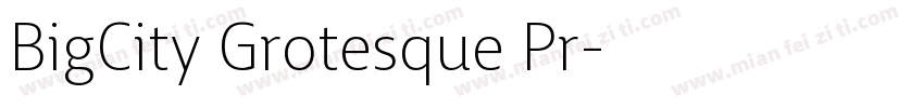 BigCity Grotesque Pr字体转换
